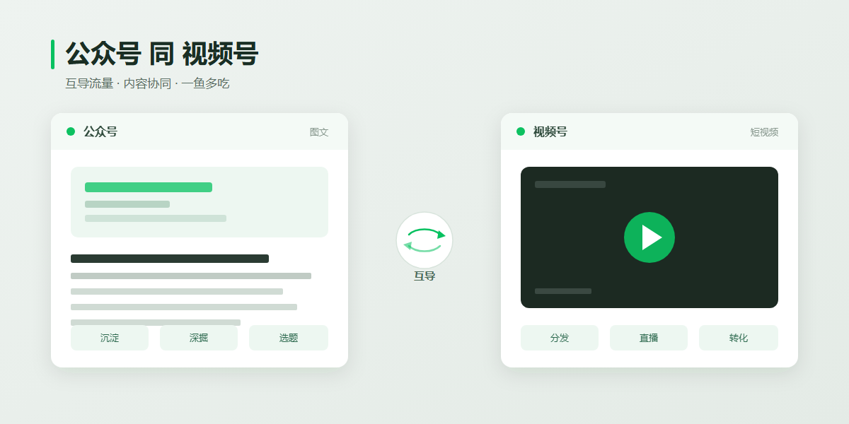 公众号与视频号联动运营指南：互导流量与内容协同